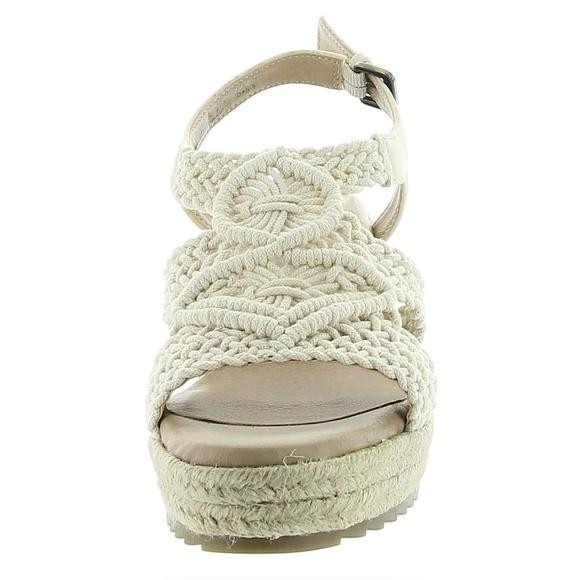 Soul Naturalizer Oasis Espadrille Wedge Macrame Sandals Cream Crochet Womens 8.5 - Picture 4 of 12